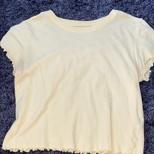 Pacsun yellow crop shirt